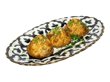 Манты из телятины жареные